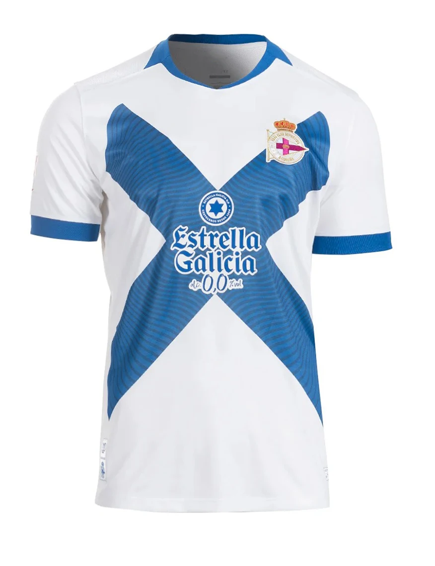 2026/27 Deportivo De La Coruña Trikot, 3D-Druckdesign, schnelltrocknendes, atmungsaktives T-Shirt, Herren- und Damen-Fußball-T-Shirt aus Mesh – Detail 4