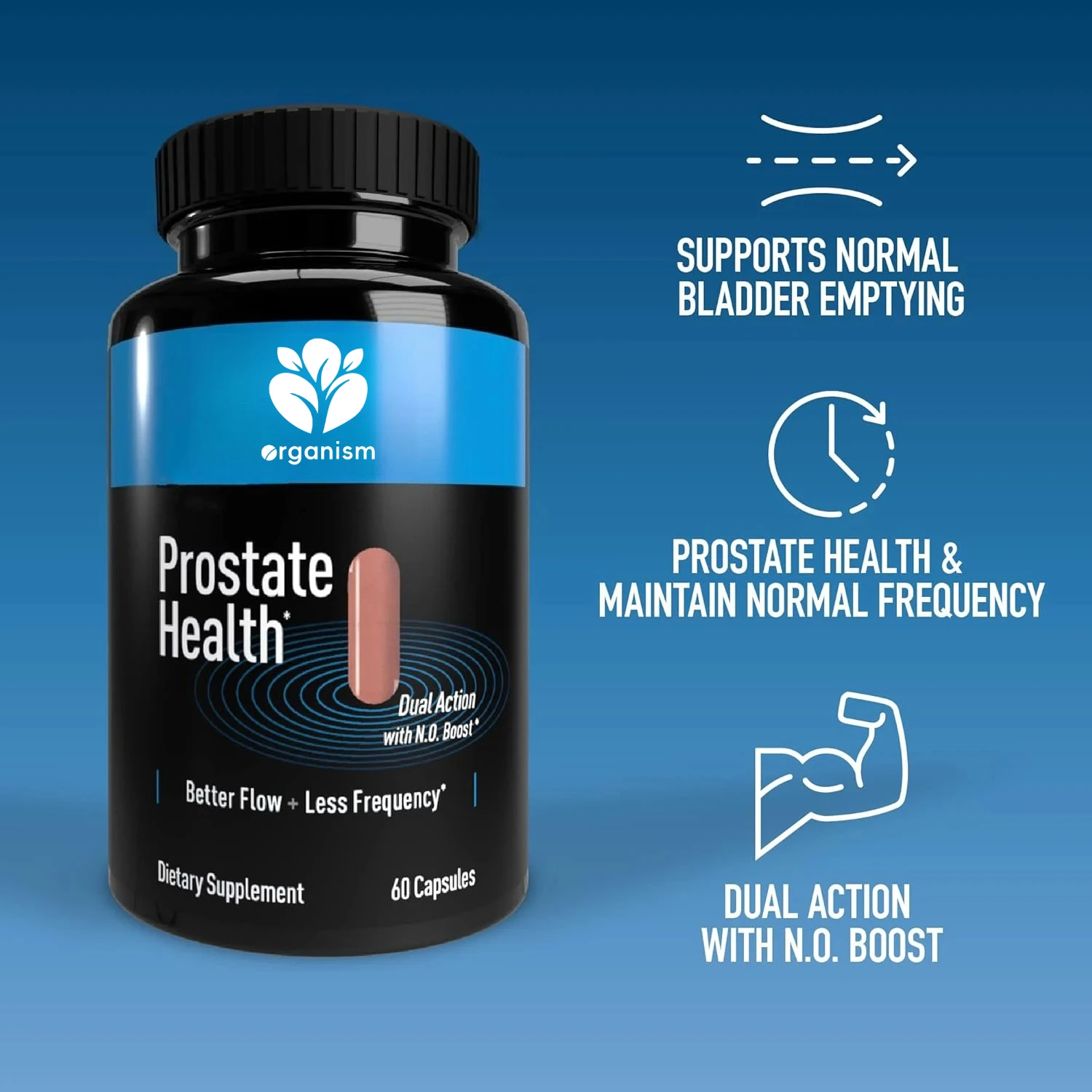 Men's prostate health, dual effect, promotes flow and normal frequency, 60 vegetarian capsules