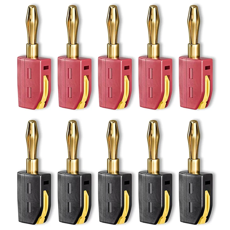 4mm Banana Plug Self Locking Audio Plug No Solder Wire Connector For Electrical Test Power Testing Electrical Connector Parts