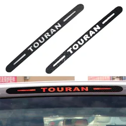 1PC Carbon Fiber Car Stickers OF High Mounted Stop Lamp High Brake Lights For VW Volkswagen 2004-2015 Touran 2016-2024