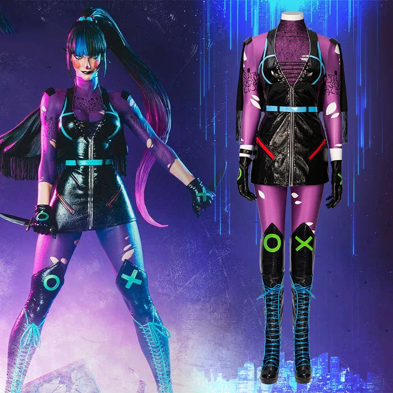Anime Punchline Cosplay Costume Halloween Carnival Lady Outfit Women Suit Halloween Cosplay Costume Women Men Shoe Accessories view 3