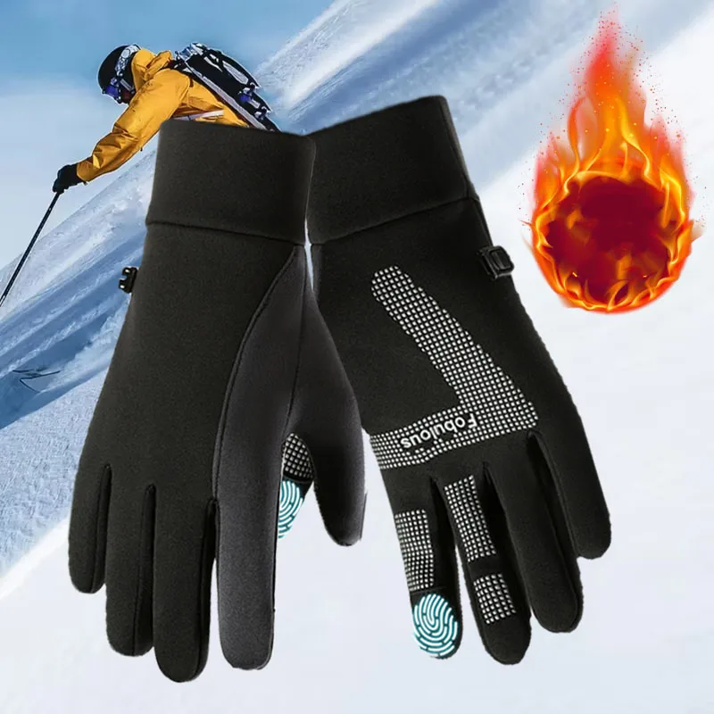 Winterhandschuhe für Herren und Damen, wasserdicht, winddicht, Thermo-Touchscreen-Handschuhe für Outdoor-Sport, Fahren, Radfahren, Laufen