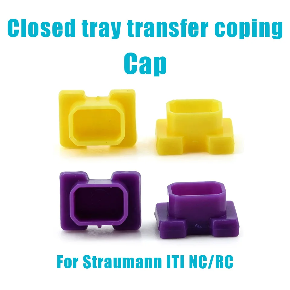 10Pcs Dental Impression Closed Tray Transfer Coping Cap Compatible for Straumann ITI System NC RC Plastic Caps Lab Material
