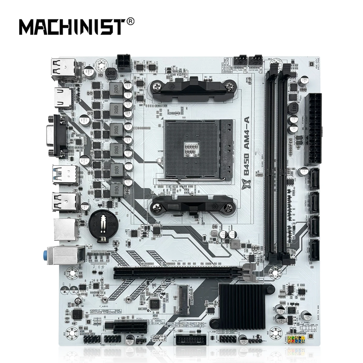 

MACHINIST B450 AM4-A Motherboard Support AMD Ryzen 1-5 generation CPU HDMI VGA Desktop DDR4 Memory Dual-channel NVME M.2 NGFF