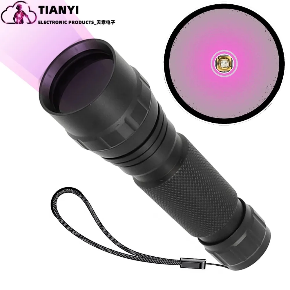 

501B Purple light multi-function 18650 lithium battery flashlight is suitable for checking banknotes and anti-counterfeiting