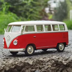 WELLY 1:24 Volkswagen VW T1 BUS 1963 T2 Alloy Car Model Diecasts & Toy Vehicles Collect Car Toy Boy Birthday gifts