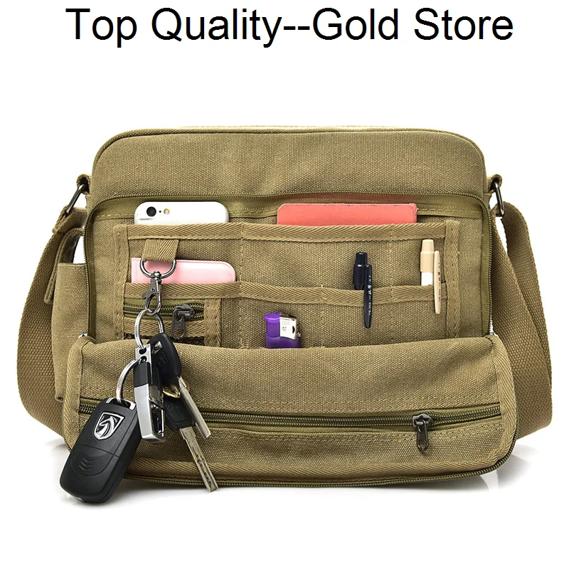 

Fashion Vintage Canvas Men Shoulder Bag Casual Korean Version Messenger Multifunction Travel Male Crossbody s