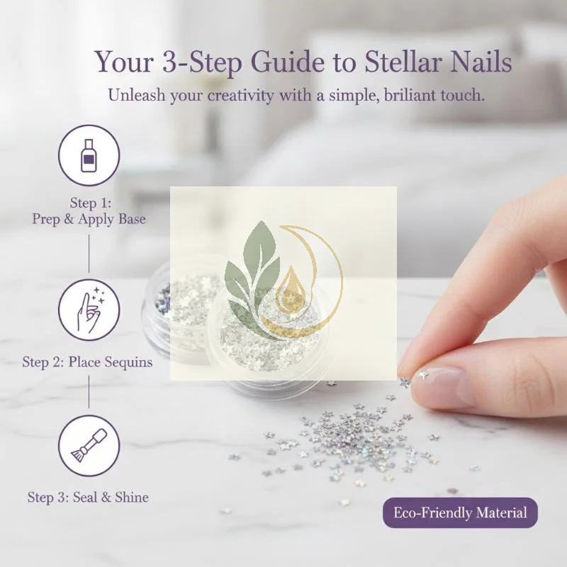 Mini 1mm Shiny Pentagram Nail Art Accessories 1 Box Five-Pointed Star Nail Decor for Home DIY Manicure Gift