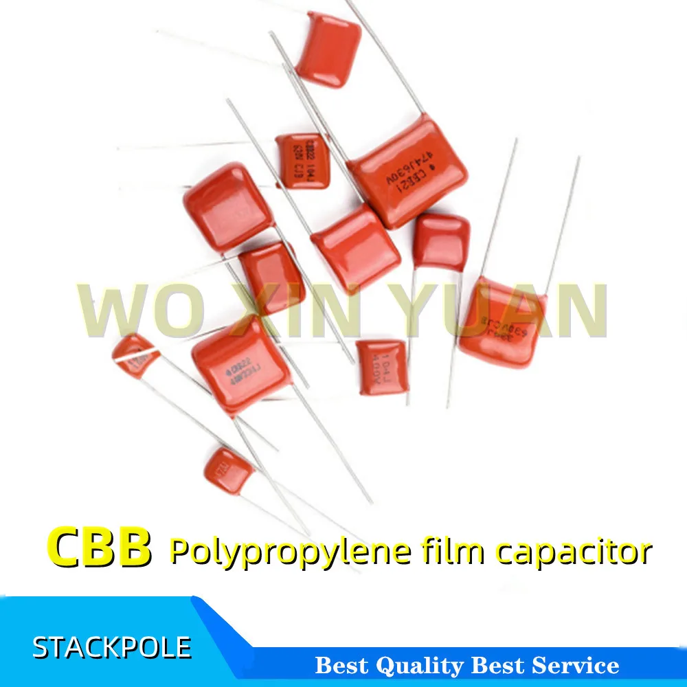 10PCS 450V 630V 2000V  CBB Polypropylene film capacitor 101 103 104 105 125J 221 222 223 224 225 332 333 334