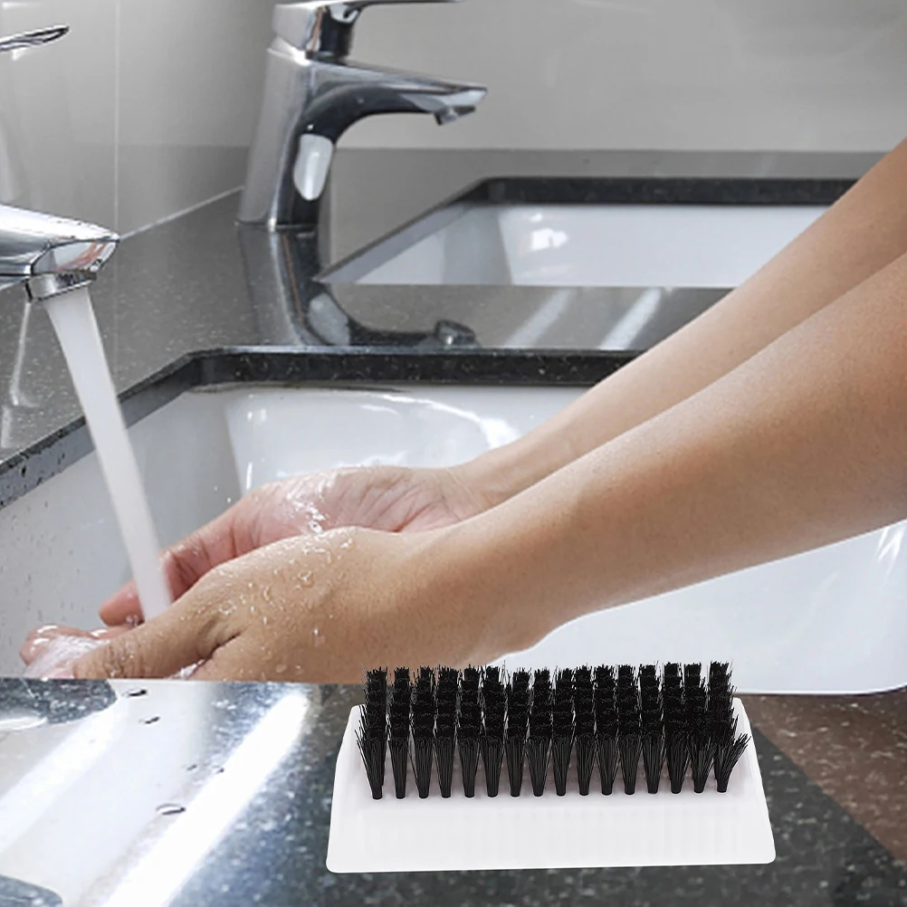 

3 Pcs Black Cleaning Brushes for Fingernail Decor Daily Use Hand Scrub Heavy Duty Travel Kitchen Practical Grip
