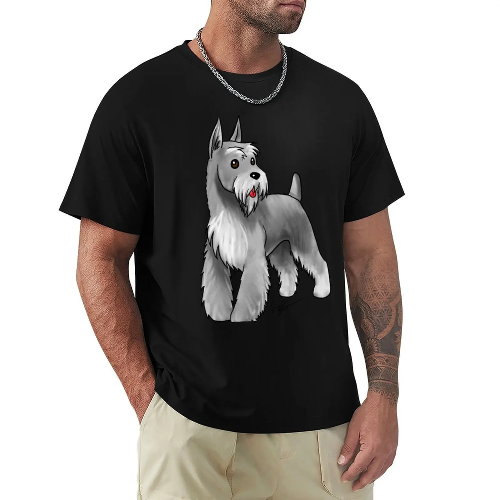 

Schnauzer - Salt and Pepper T-Shirt summer tops hippie clothes sweat shirts, men
