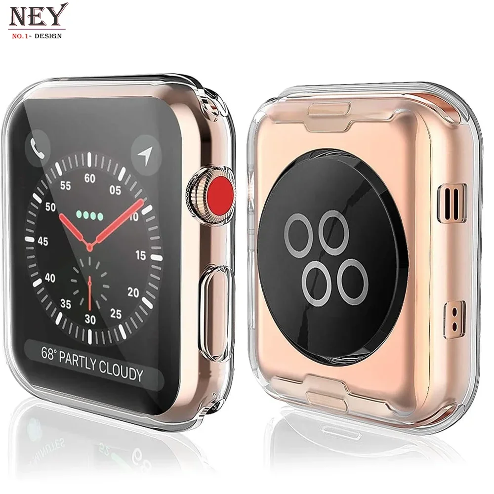 Coque de protection d'écran pour Apple Watch, coque antichoc en TPU complet, accessoires iWatch, série 7, SE, 6, 5, 4, 3, 9, 8, 45mm, 41mm, 44mm, 40mm, 42mm