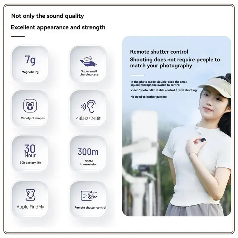 Reliable-Mini Microphone 2.4Ghz Wireless Microphone System Receiver Transmitter For Vlogg Live Streaming B,Mini Microphone 2.4GH