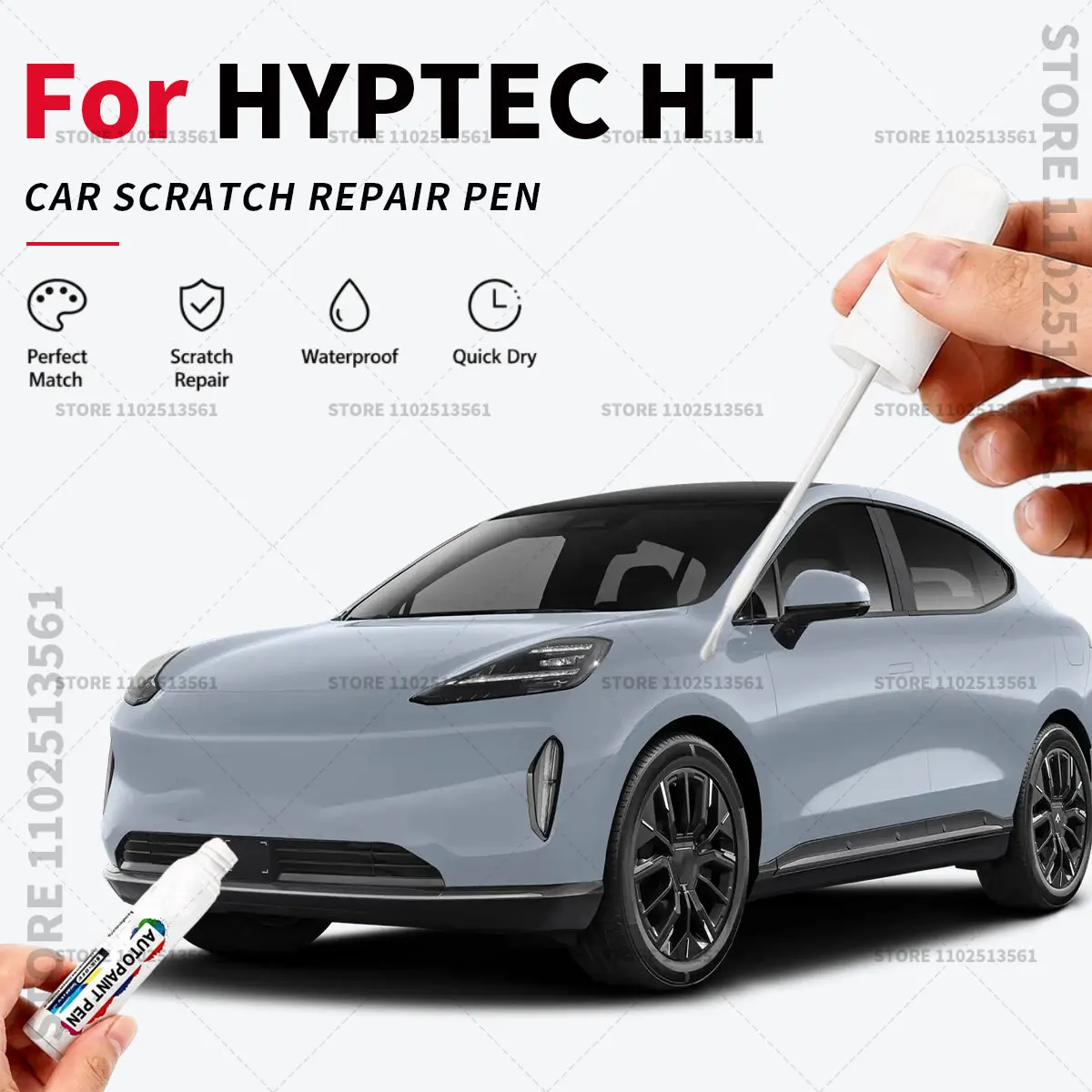 Car Paint Repair Marker Pen Quick Dry Scratch Remover Touch Up Coating Pen For Auto Accessories For HYPTEC HT White Black Blue