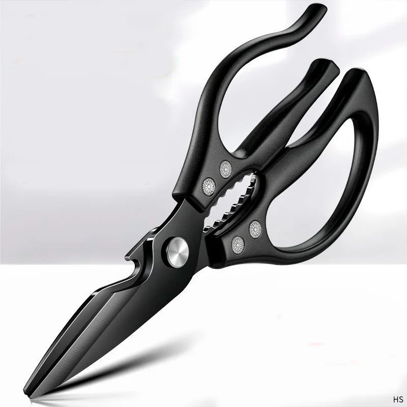High-End Kitchen Scissors for Strong Chicken Bone Large Size Sharp Fish Killing Multi-functional Food Stainless Steel Scissors