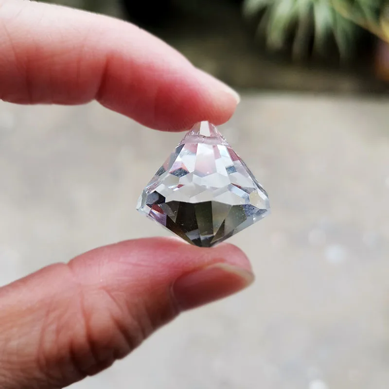 5pc Crystal Hanging suncatcher diamond ball Chandelier Prism faceted Ball Pendant Home garden Decoration Ornaments rainbow maker