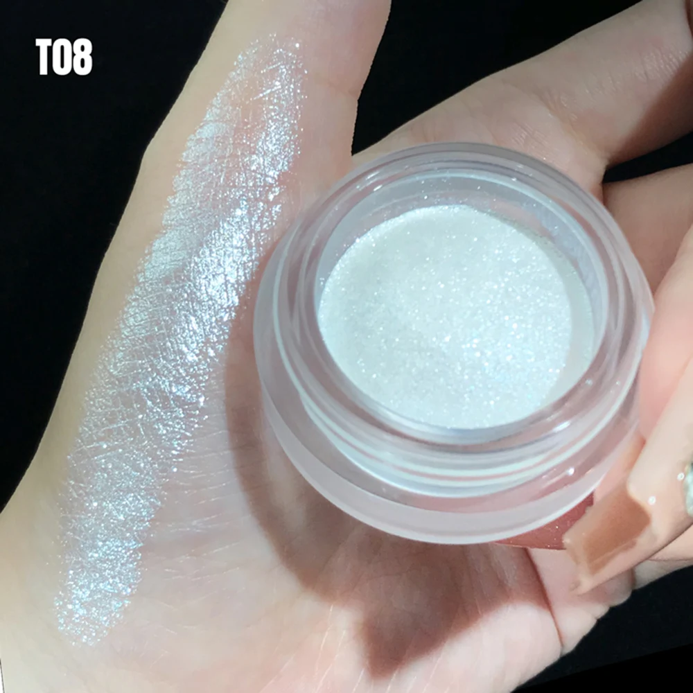 14-color Private Label Eyeshadow Custom Logo Potato-infused High-shine Diamond Wet Shimmer Metallic Sheen Creamy Texture Makeup
