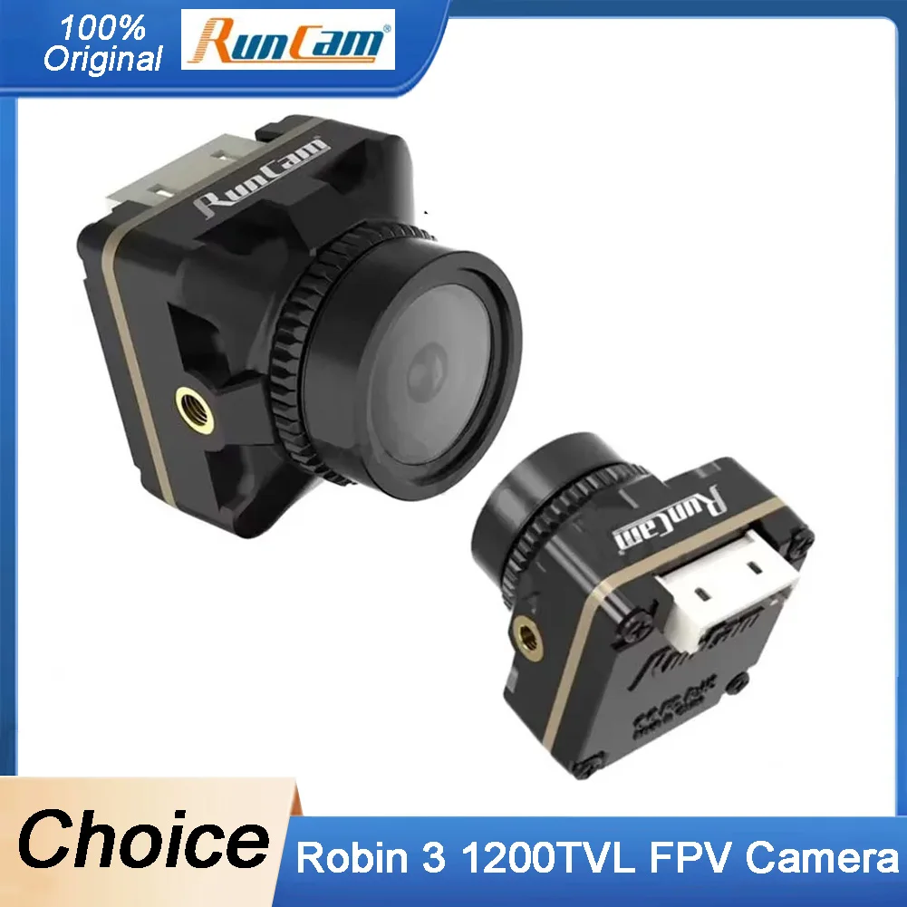 

RunCam Robin 3 1200TVL FPV Camera DC 5-23V Screen Ratio 4:3 5.3g 19*19*19mm for RC FPV Racing Drone Quadcopter Model