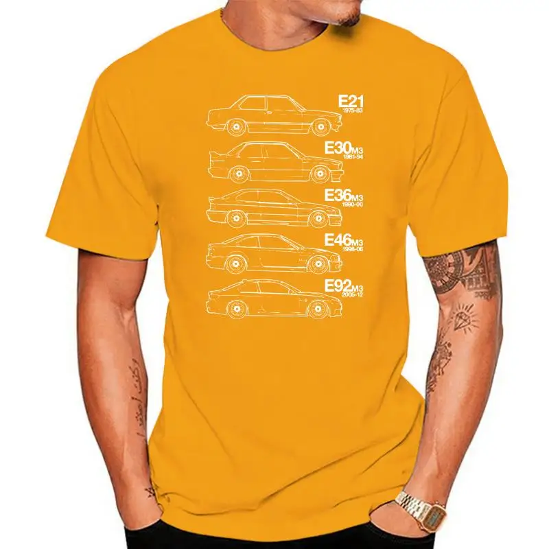 

Germany Classic Car 3 Series Black & White Casual Men Outwears Popular Design Hip Hop Anime Male T-shirt