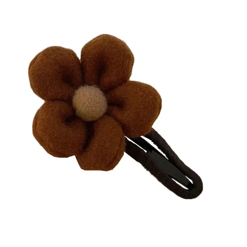 Plush Flower Hair Clips Women Colorful Ponytail Clips Large Duckbill Clips Hairgrip Girls Headwear Fashion Hair Accessories