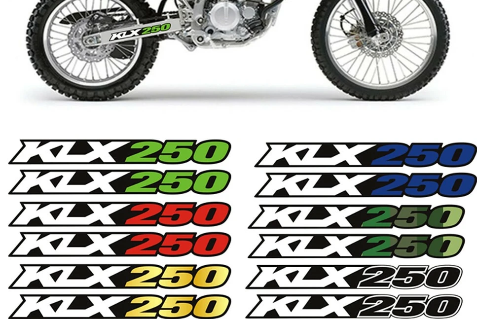 Para KAWASAKI KLX KLX250 KLX250S KLX250SF 1994-2022 pegatinas basculantes calcomanías rayas pegatina raya