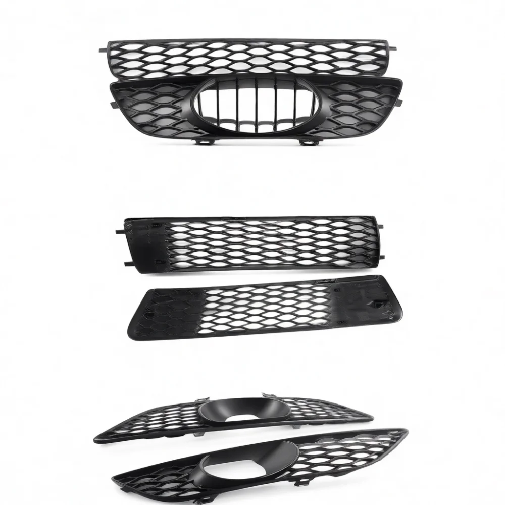 Fog Light Grille Mesh Cover For Audi Q7 Sport 2010 2015 Front Bumper Lower Grill Trim Replacement Accessories 4L0807675C