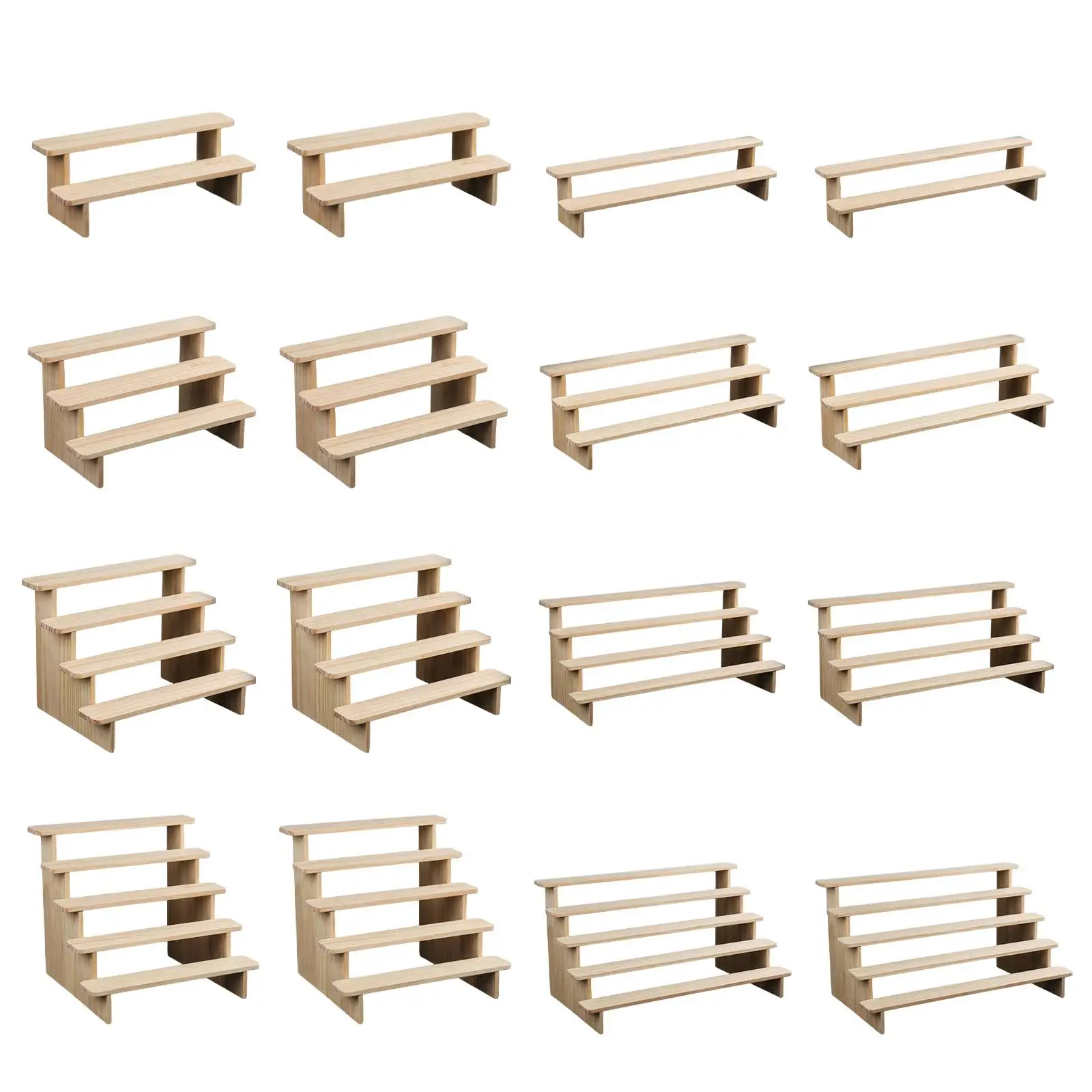 حامل عرض خشبي منظم رف التوابل لشخصية جمع الدمى