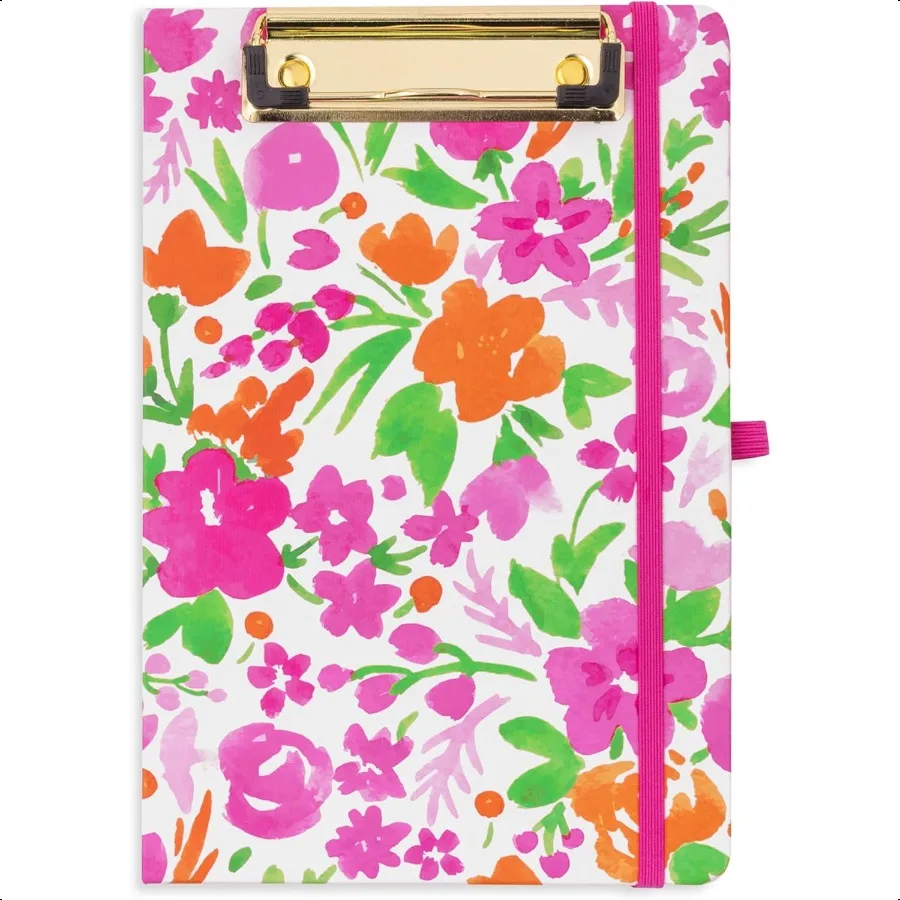 Steel Mill Co Cute Mini Clipboard Folio with Refillable Lined Notepad and Interior Storage Pocket Small Padfolio for Work Water