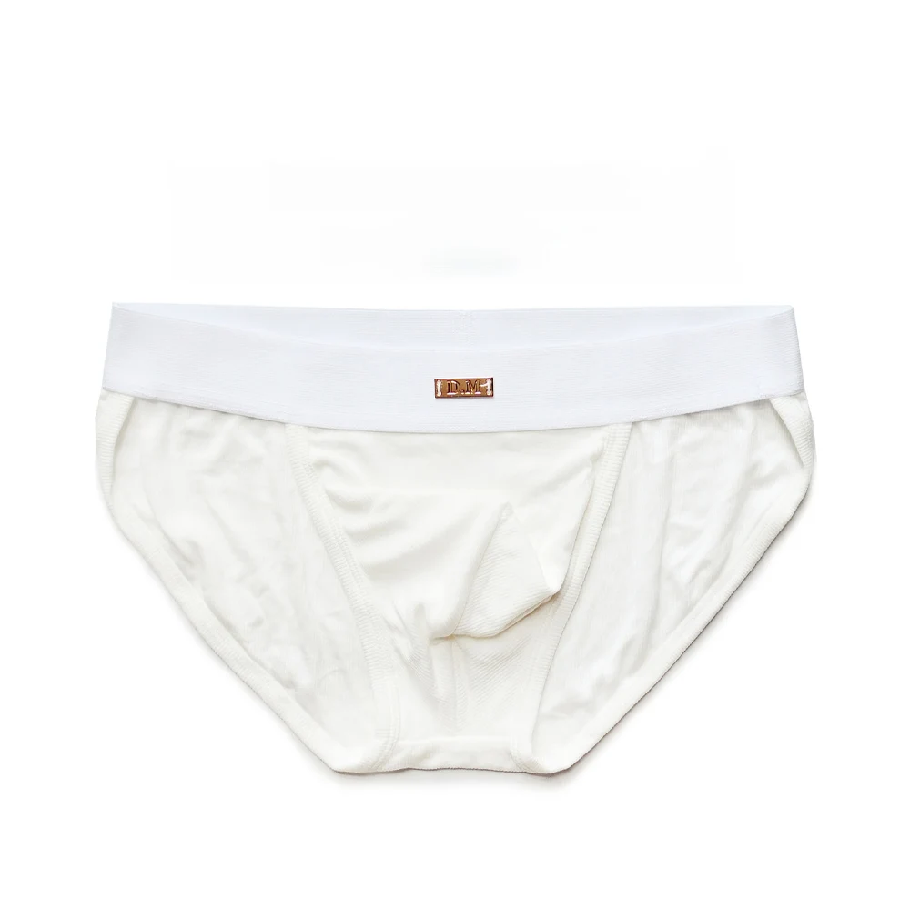 Men's Underwear Black And White Solid Color Bottom Triangle Pants Trendy Youth High Fork Sexy