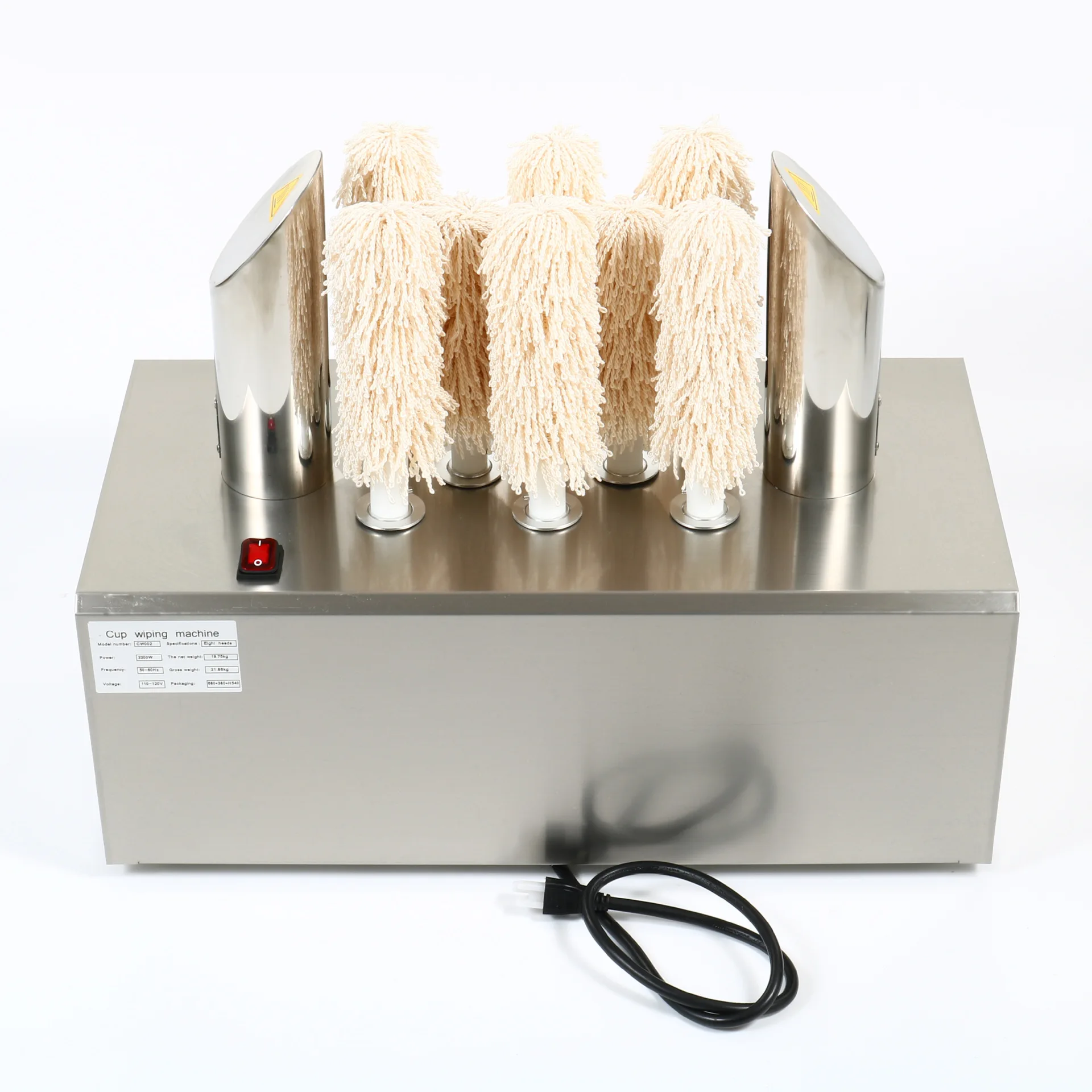 3 5 8 Heads Optional Commercial Electric Glassware Dryer Polisher Professional Wine Glass Cup Polishing Machine For Bar Restaura