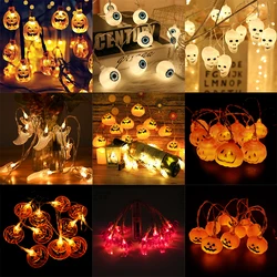 150 centimetri 10LED Halloween LED Luci Della Stringa Portatile Zucca Fantasma Scheletri Luci per la Casa Bar Halloween Party Decor Forniture 2022