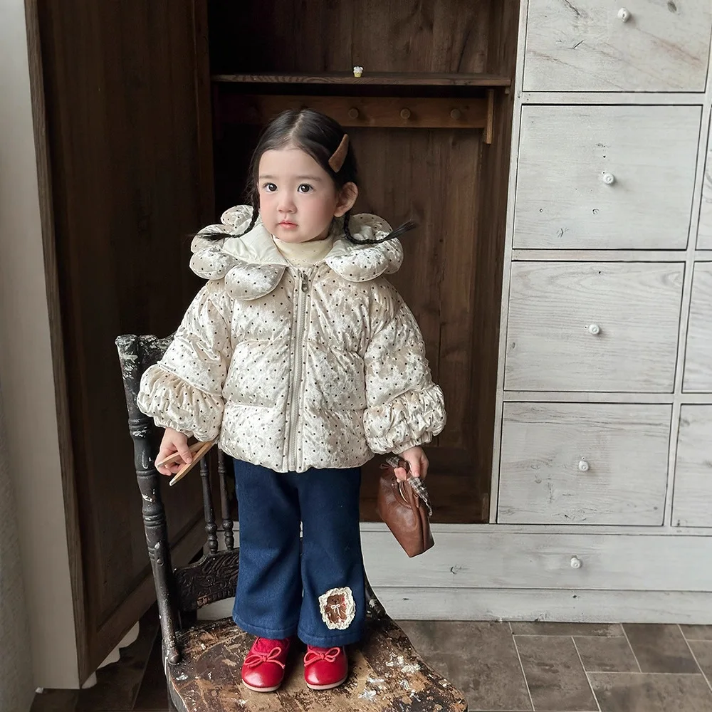 

Children 1-6Y Girls Down Jacket Winter Hooded Velvet 90% White Duck Kids Baby Girls Down Coat Windproof Kids Baby Girl Outerwear