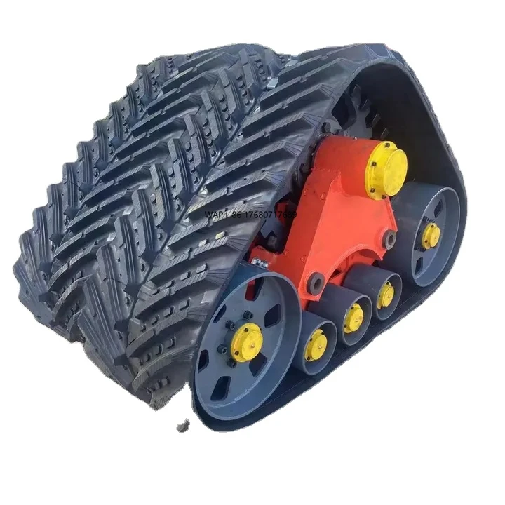 Chinese New Design Agricultural Vehicle Chain Rail Chassis Triangular Rubber Track for Tractor Harvester Farm Use
