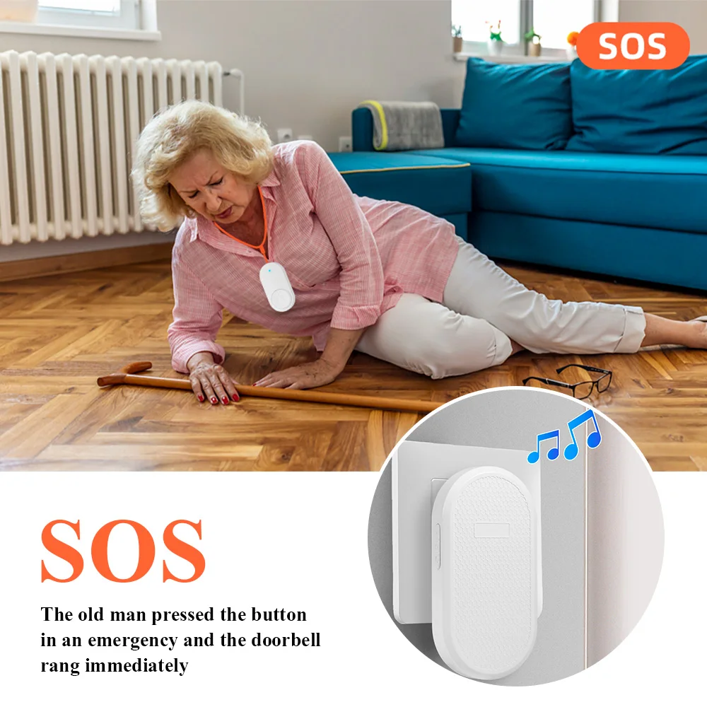 KERUI M558 Smart Wireless Door Bell 150M Long Transmission Distance Doorbell with 33 Ringtones Chime Button with Battery