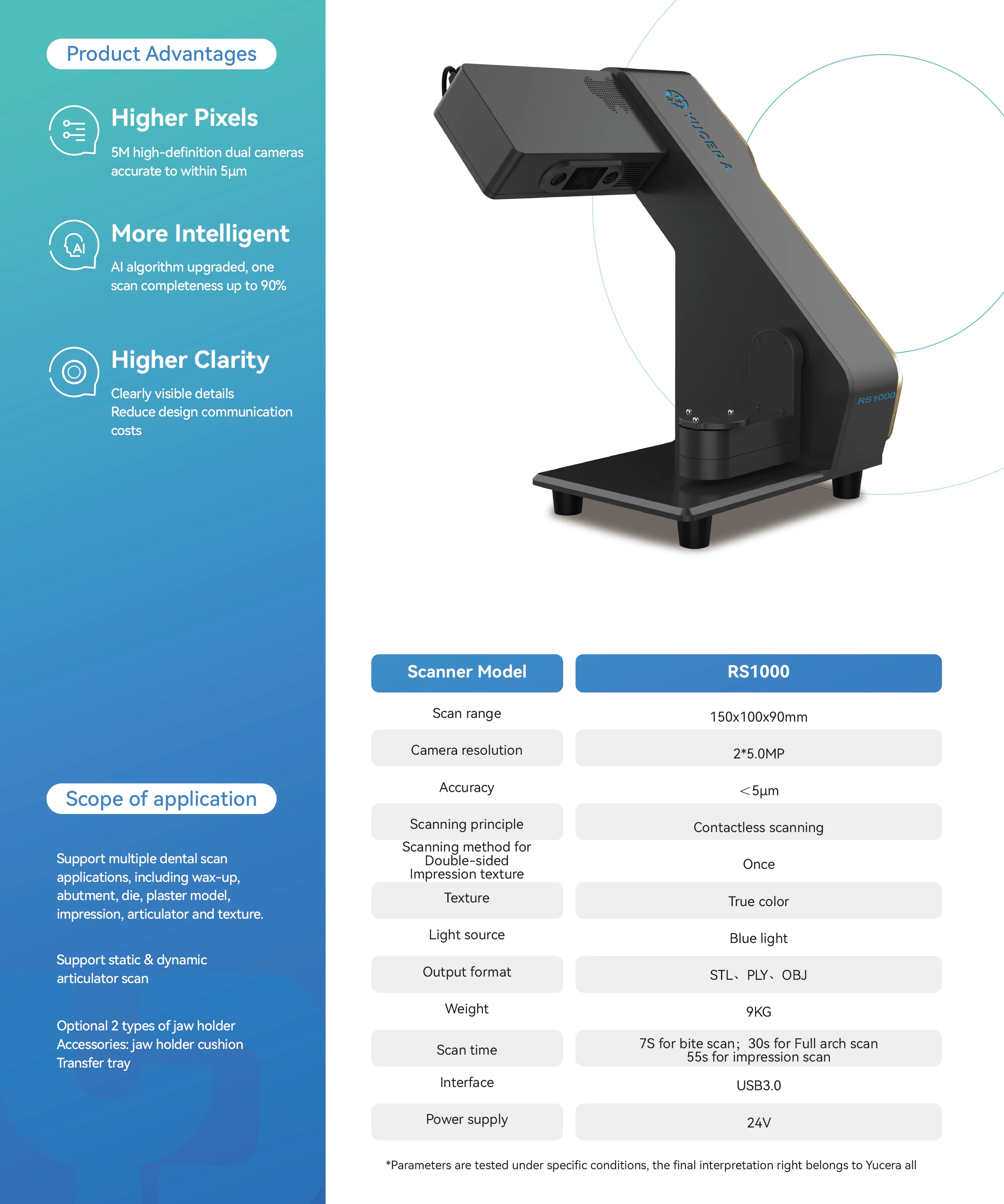 Picture 7: Yucera RS1000 Dental Model Lab Equipment High Accuracy Digital CAD/CAM Table Scanner Dental