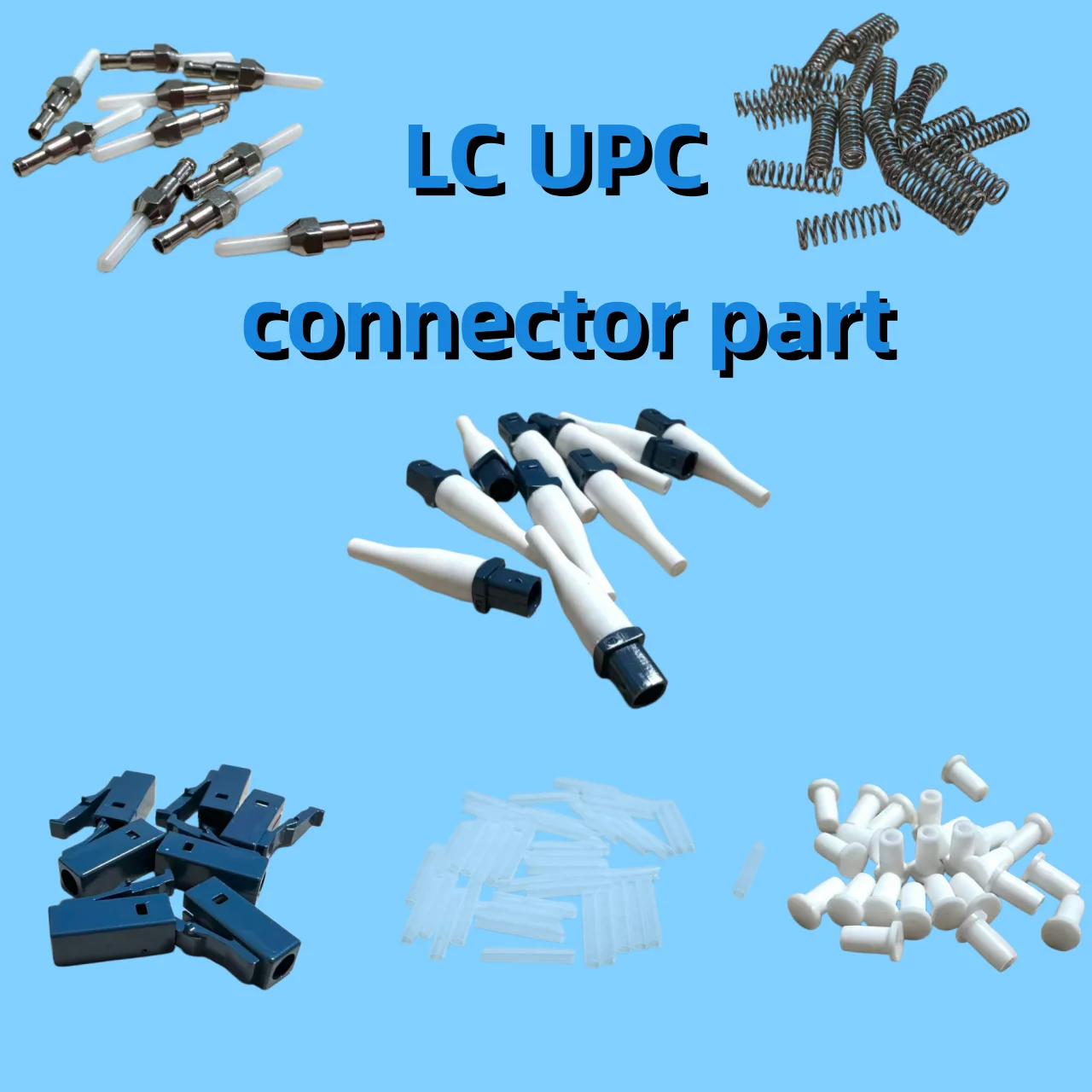 Комплекты несобранных оптоволоконных коннекторов LC UPC 0,9 мм для FTTH, используемые для изготовления патч-кордов и дроп-кабелей, для шлифовальных и полировальных машин