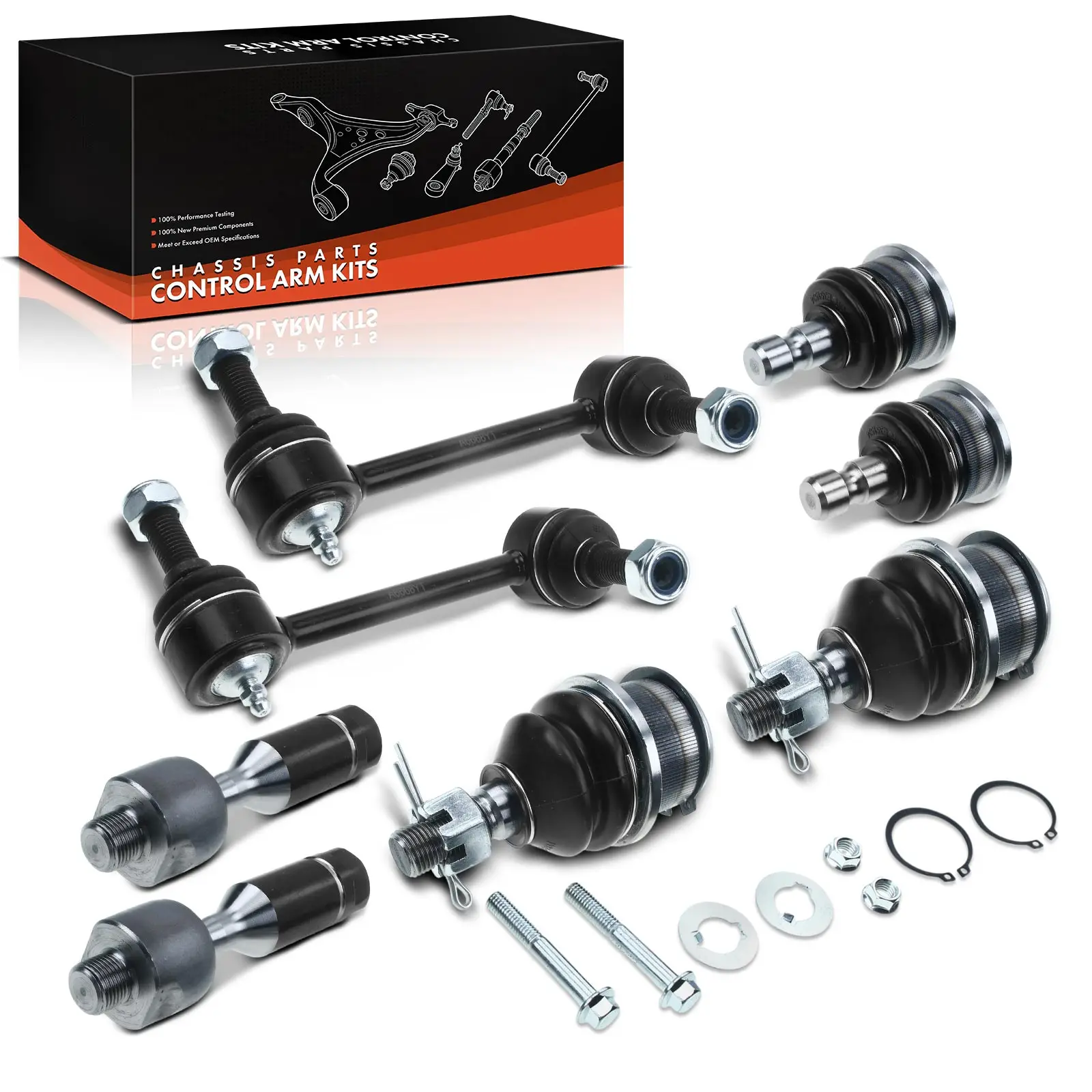 Frankberg 8-delige draagarmset vooras onder voor Chevrolet Trailblazer GMC Envoy Saab 9-7X 19133670