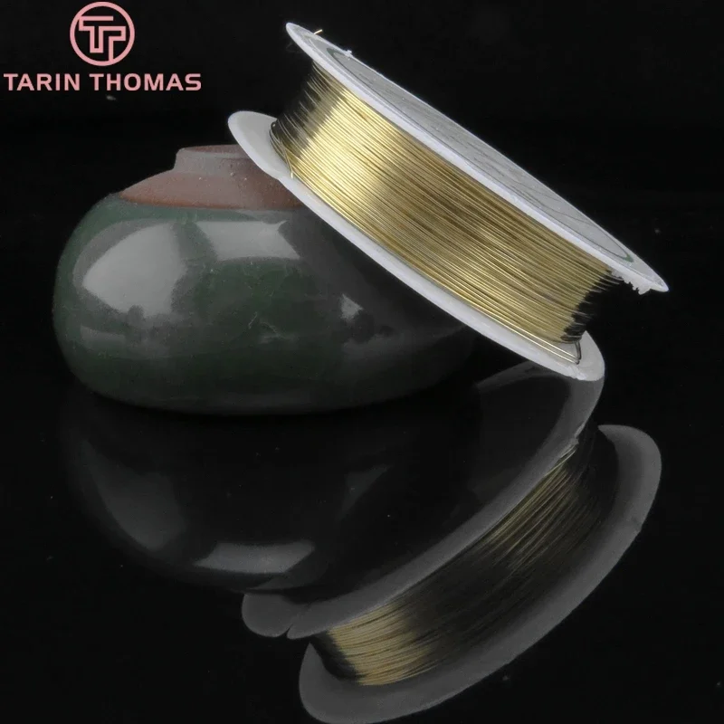 1 Roll 0.2MM 0.3MM 0.4MM 0.5MM 0.6MM Gold Color Can make shape Copper Metal Wire Diy Findings Accessories