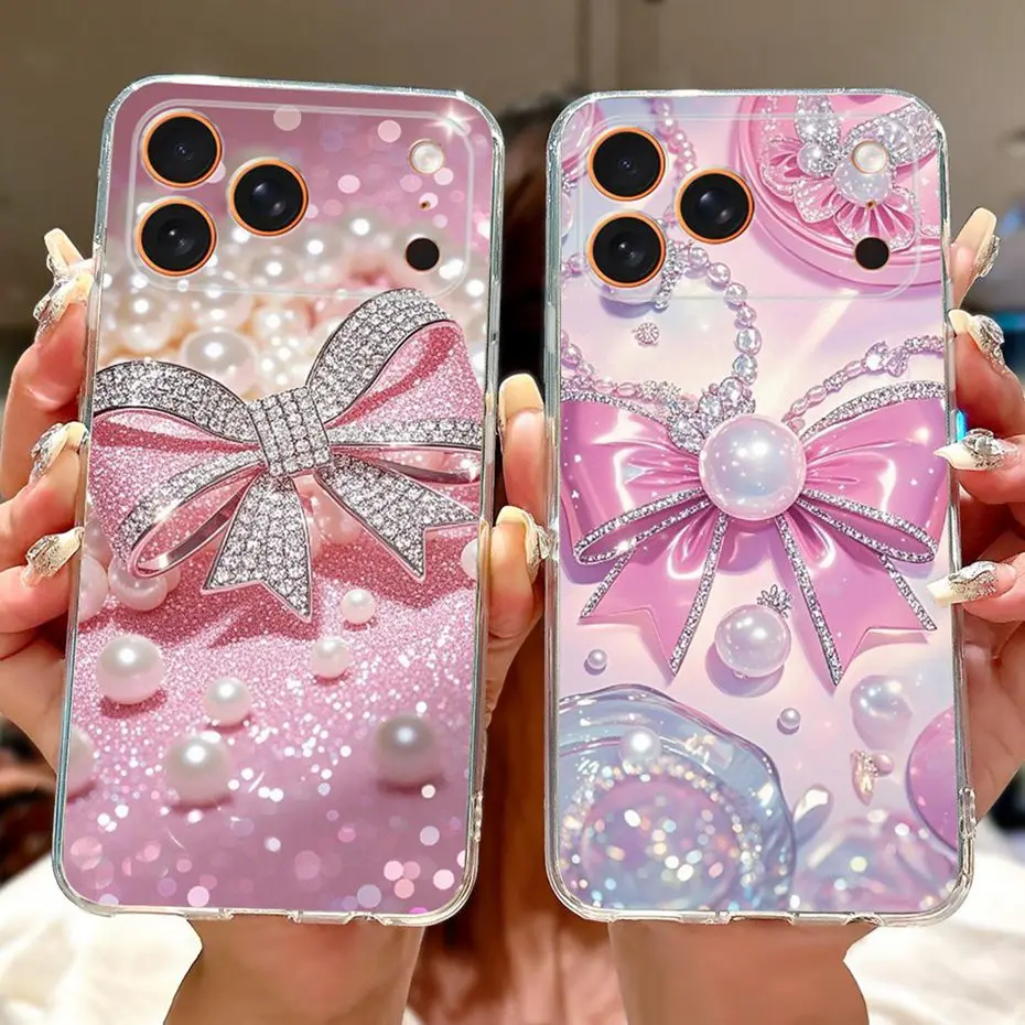 かわいい絵柄のiPhone 17 Pro Max用スマホケース、iPhone17用ソフトシリコンTPUカバー、iPhone 17 Air、17Pro、17ProNax用ケース、バンパー