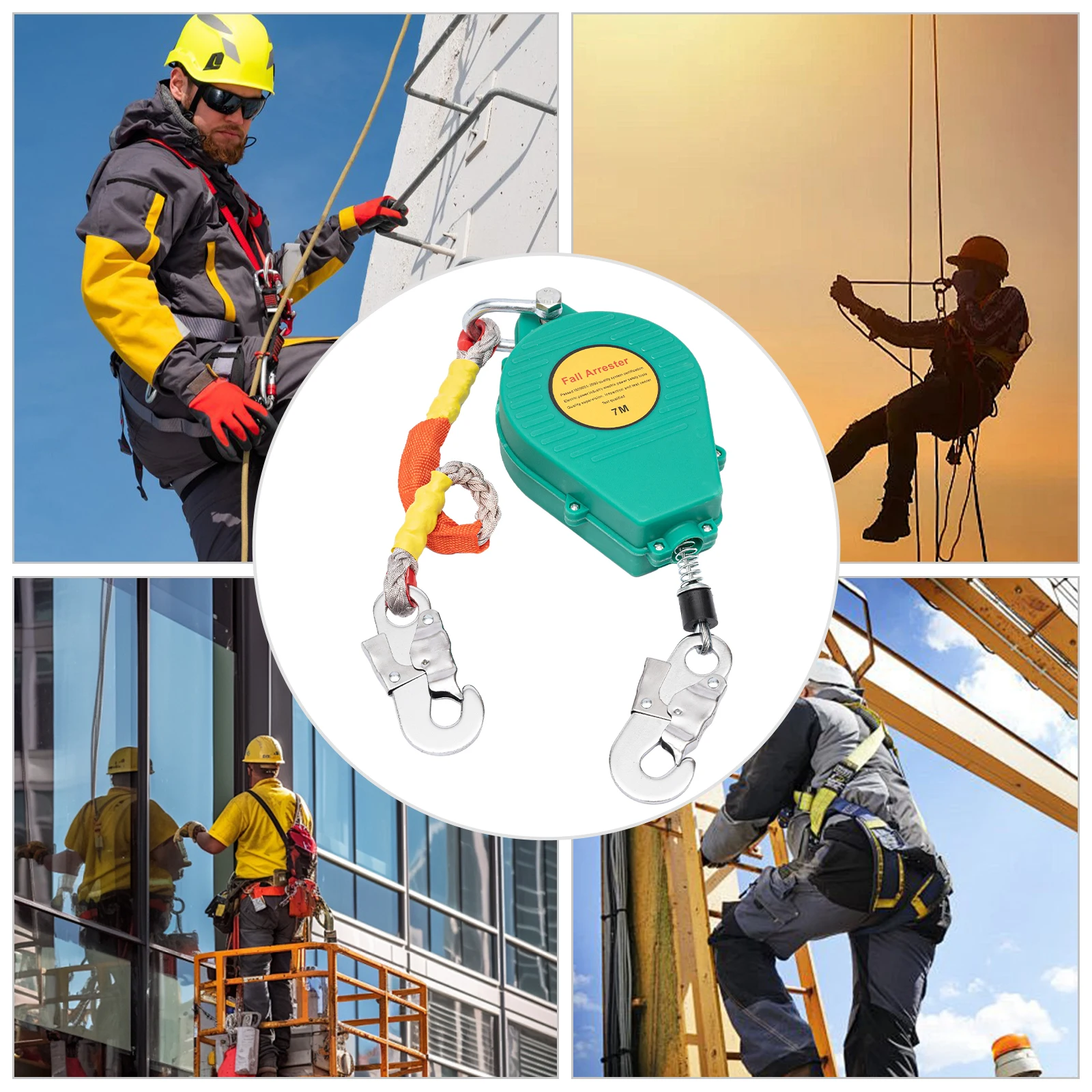 حزام مضفر من النايلون ذاتي التراجع مقاوم للاهتراء 7.27 رطل خفيف الوزن وسهل الاستخدام لأعمال جسر البناء الهندسي