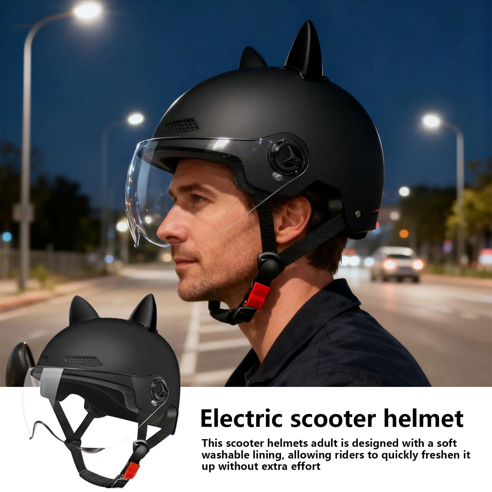 

Adjustable Riding Electric Scooter Helmet Accessories Commuting Helmet With Visor For Men Women Riding Biking Cycling Motorcycle