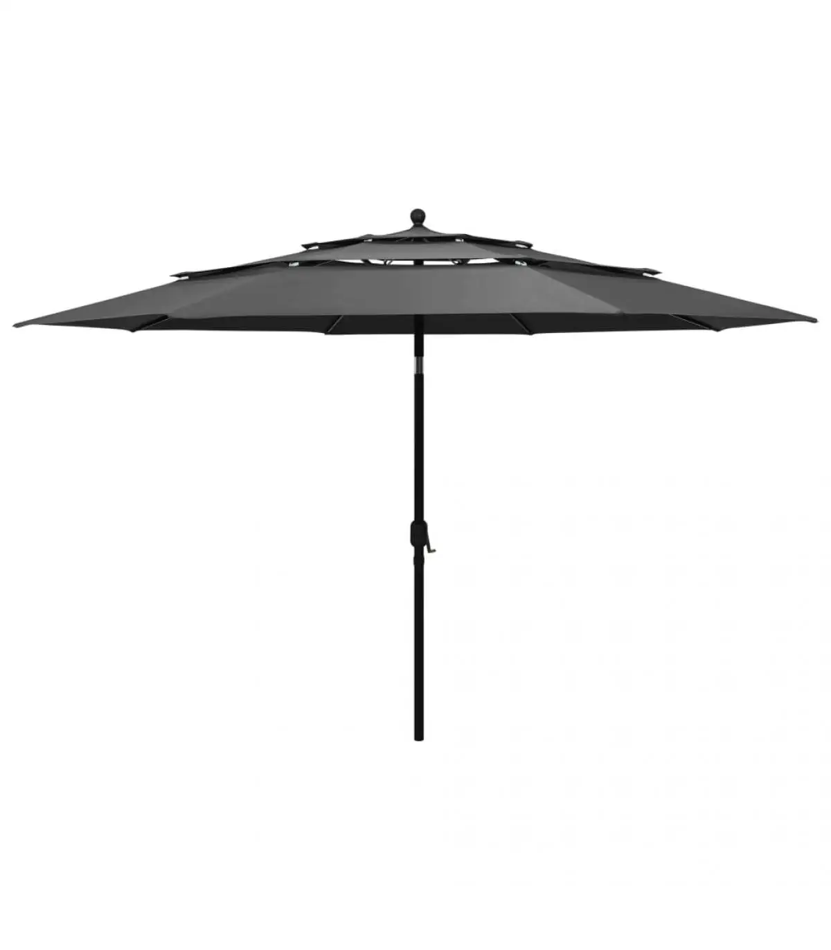 3,5 m anthracite aluminum pole 3 level umbrella