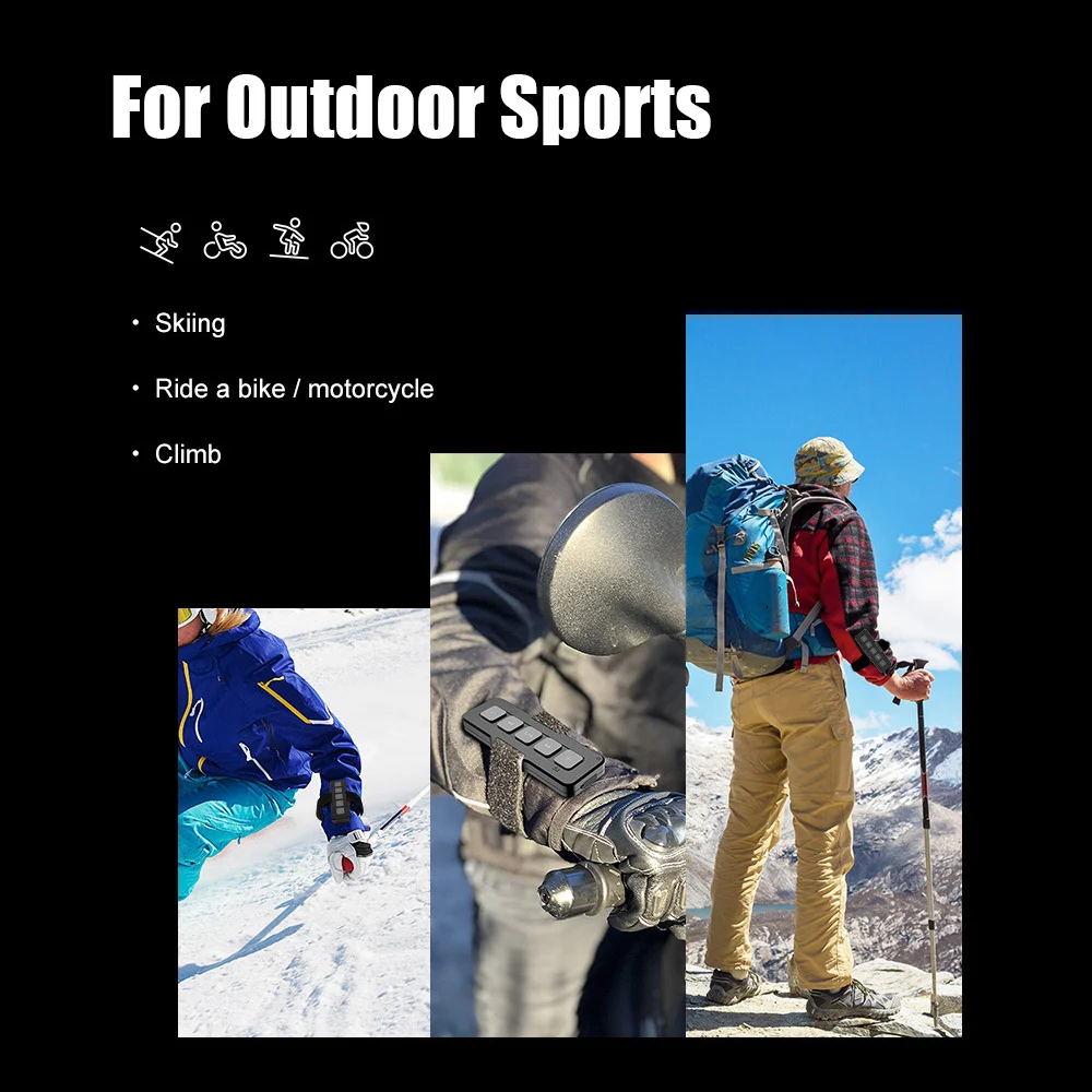 Bluetooth 5.0 For Car Outdoor Sports Hands-free Calls Bike Handlebar Media Control Motorcycle Remote Controller Waterproof