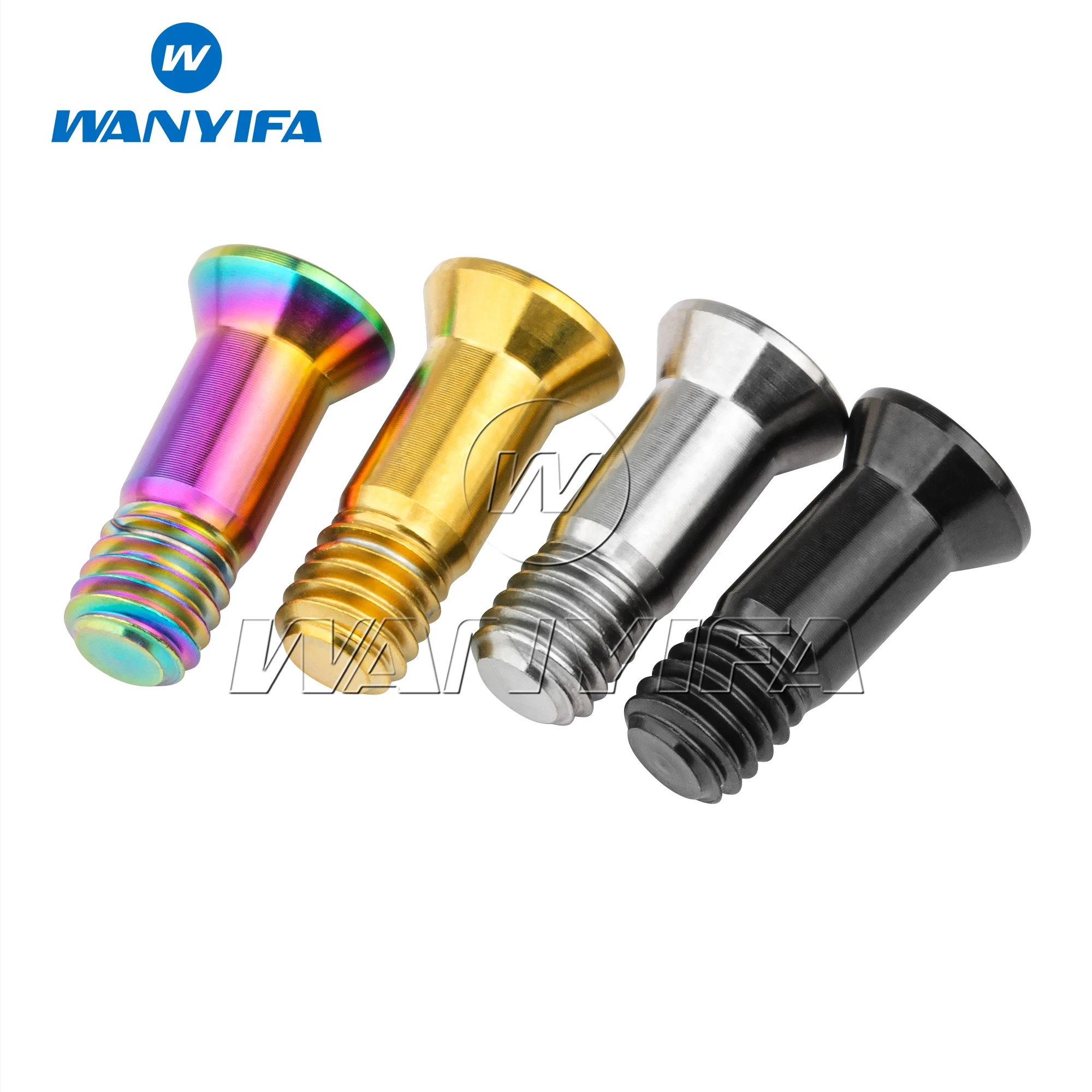 Wanyifa Titanium Bicycle Rear Derailleur Jockey Wheel Bolt M5x14.5 Bolt MTB Bike Guide Roller Bolt Screw 2pcs/lot