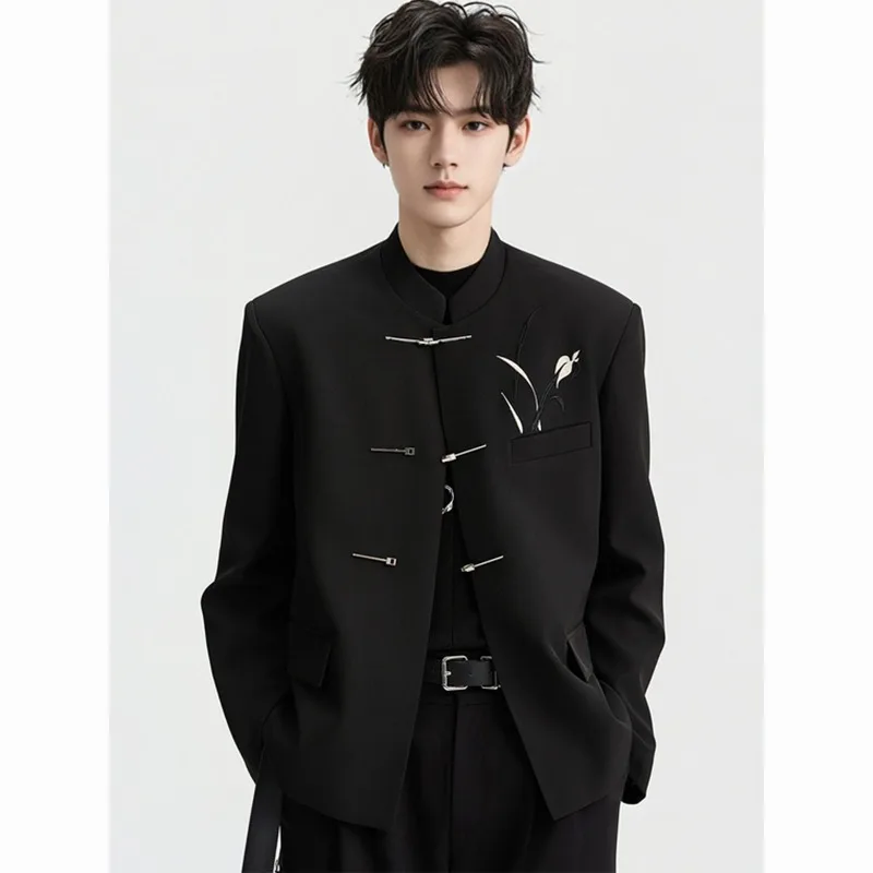 

Chinese-style Zhongshan Suits Men's New Chinese-style Suit Jackets Suit Sets Evening Gowns Youth Wear Fashion Individuality Coat