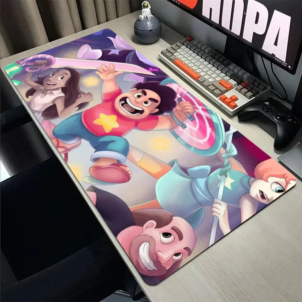 

Large Gaming Pad Steven universe Mouse Pad Big Deskmat Non Slip Double Sided PU Game Mouse Mat XL Computer Leather Keyboard Mats