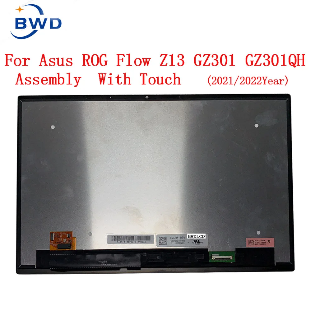 

For Asus ROG Flow Z13 GZ301 Gaming 2022 Year 13.4 Inch Touch Panel display LCD Screen Assembly LQ134N1JW54 120HZ 40pins EDP