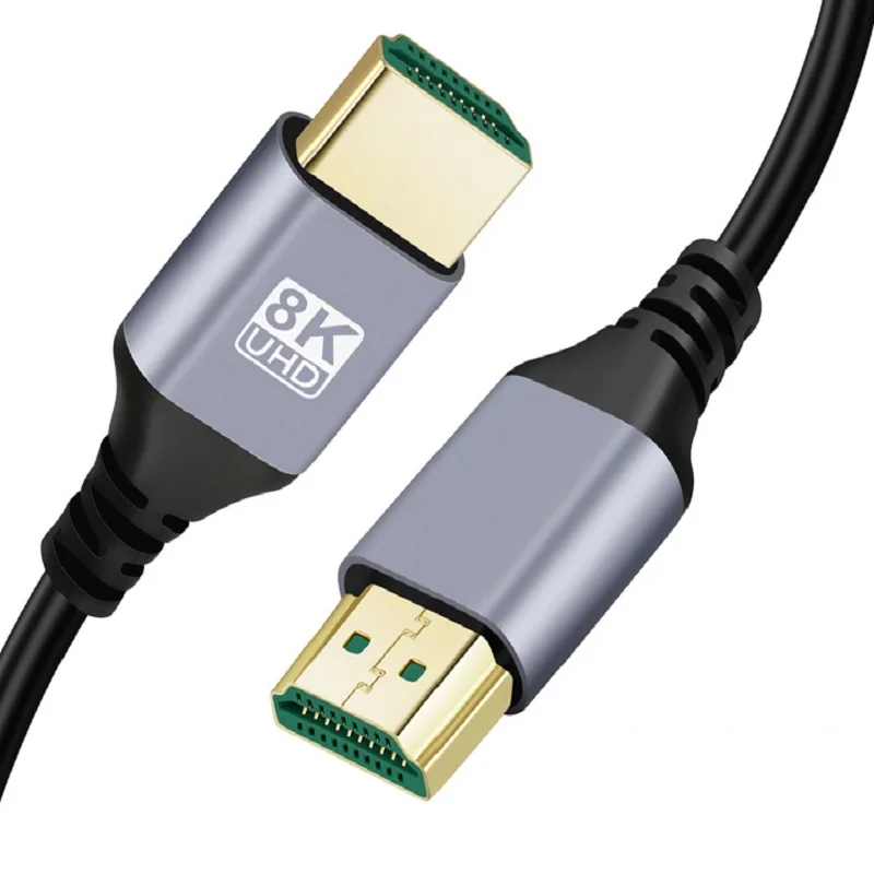 Kabel HDMI 8K @ 60Hz 4K @ 120Hz 48Gbps kabel 2.1 kompatibel HDMI kecepatan tinggi HDR untuk proyektor Laptop PS4 PS5 kabel HDTV