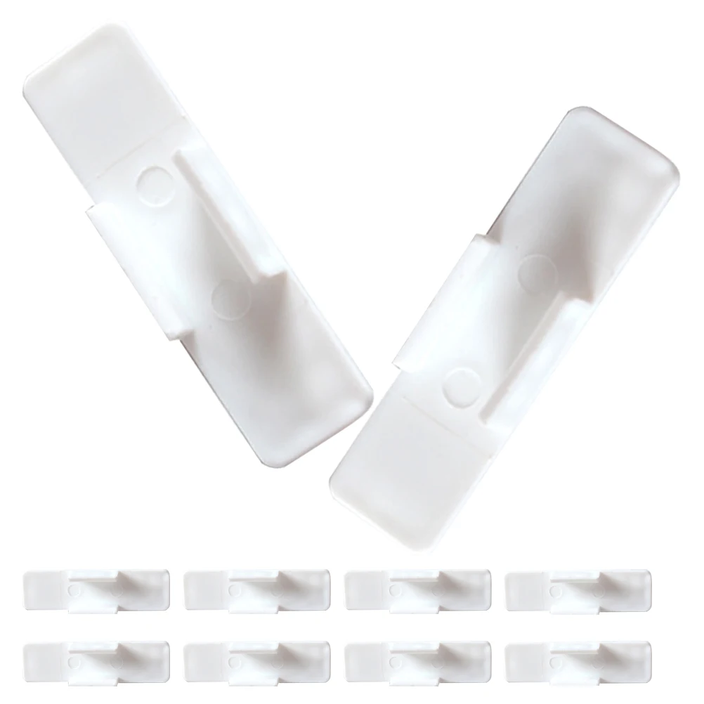 

10pcs Pen Clips Holder Adhesive Bracket Plastic Multipurpose Bulletin Board Journal Pen Sponge Gel Marker Attachment Practical