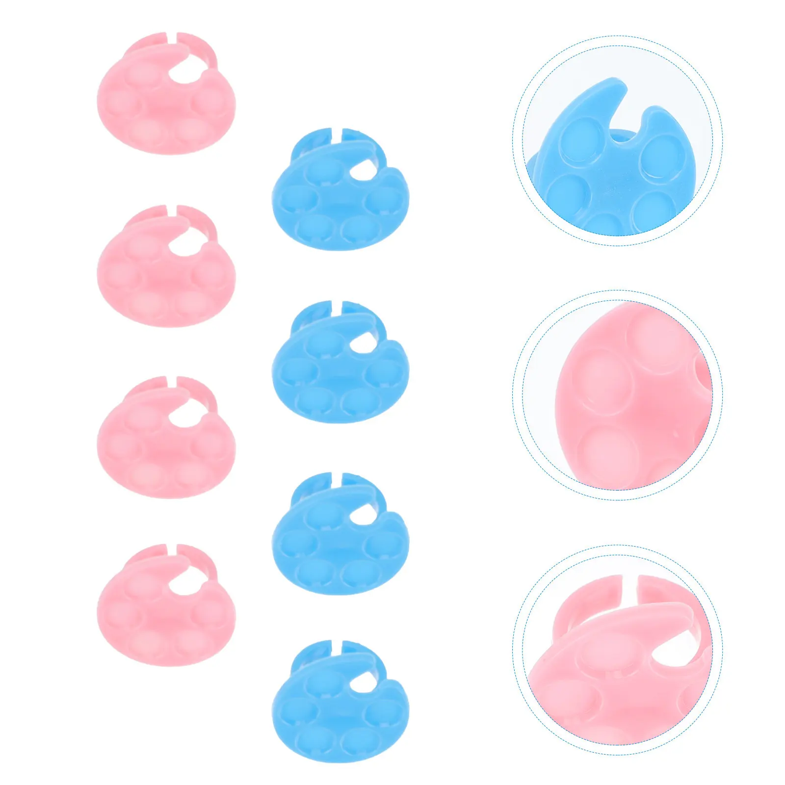 

20 шт. мини-палитры-кольца для маникюра, палитры для смешивания цветов для нейл-арта, набор инструментов для самостоятельного маникюра